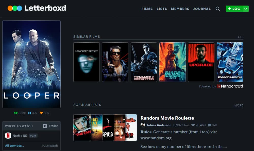 Looper movie results Nanocrowd on Letterboxd
